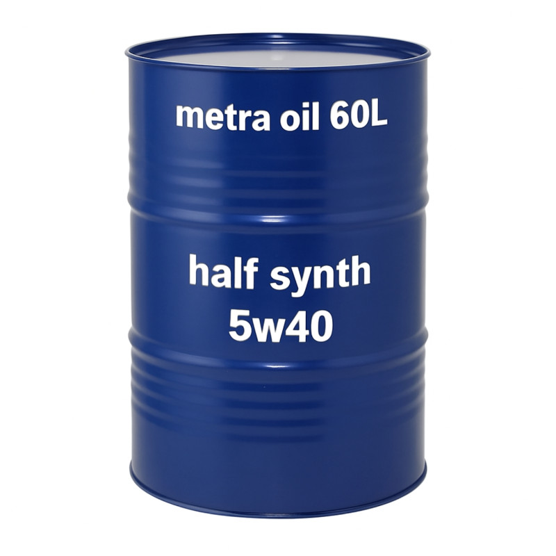motorolie 5W40 synthetisch Metra oil alleen levering NL 60L vat