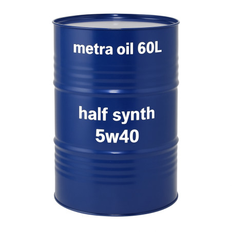 motorolie 5W40 synthetisch Metra oil alleen levering NL 60L vat