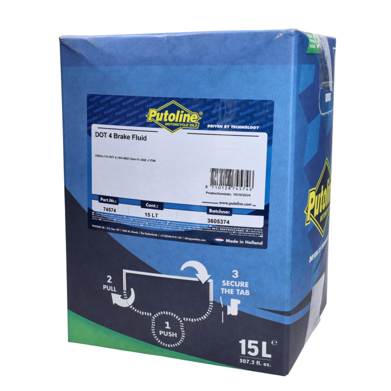 brake fluid Putoline bag-in-box dot4 15L 74574