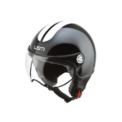 helmet LEM demi-jet coolmax glossy roger XL 61/62 black/white op op