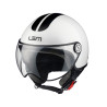helm lem demi-jet coolmax glossy roger XL 61/62 wit/zwart op op
