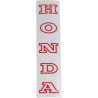 sticker voorvork wit/rood honda
