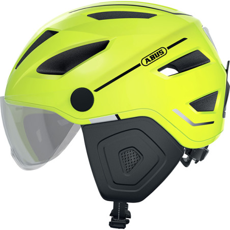 helmet Abus pedelec/moped 2.0 with visor led NTA-8776 approval L-XL 56/62 signal yellow