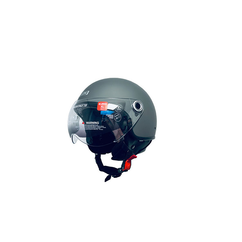 helm lem demi-jet coolmax roger XS 53/54 mat titanium op op