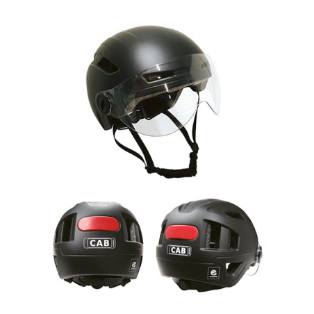 helmet CAB pedelec/moped + visor + visor S/M 52/57 black matt