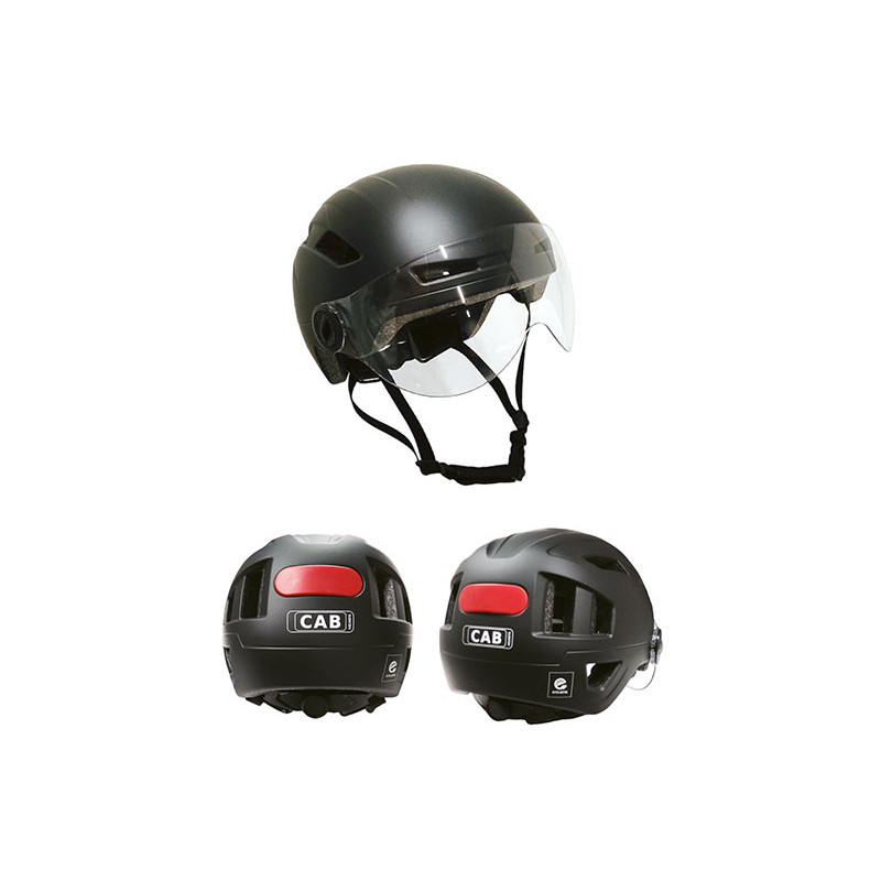 helm CAB pedelec/snorfiets + vizier NTA-8776 keur safety fatbike, fiets, snorfiets L/XL 58/62 zwart mat