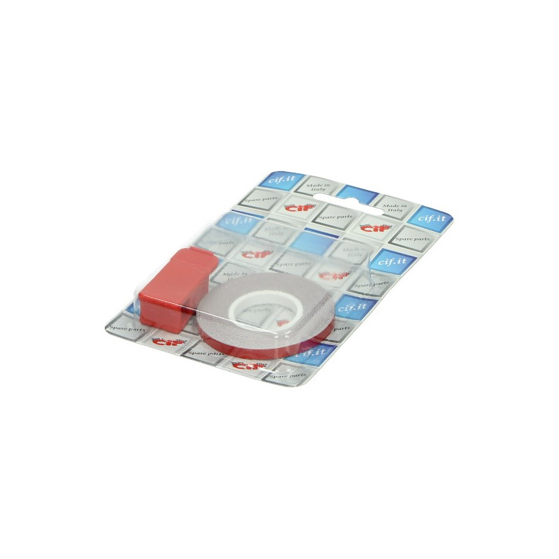 sticker universeel cif wielbies reflecterend + montage-adapter 5mm rood