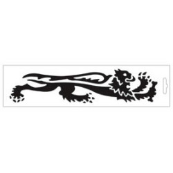 sticker universeel malossi leeuw rechts 14cm zwart 339765 op op