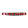 embleem DMP woord [zundapp] benzinetank langwerpig alu/rood