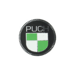 logo 50mm black/white/green puch, puch maxi