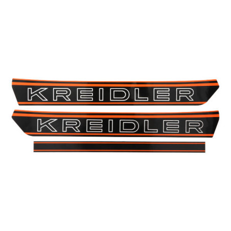 stickerset benzinetank zwart/oranje kreidler