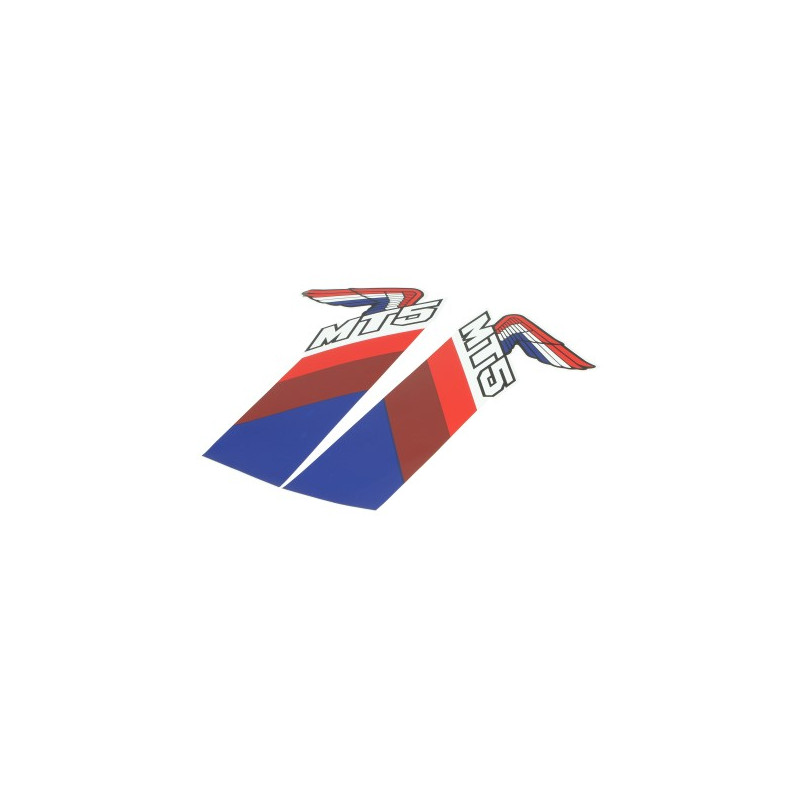 stickerset benzinetank Honda blauw/bruin/rood 2-delig mt
