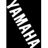 sticker woord [yamaha] onderspoiler wit 2-delig aerox