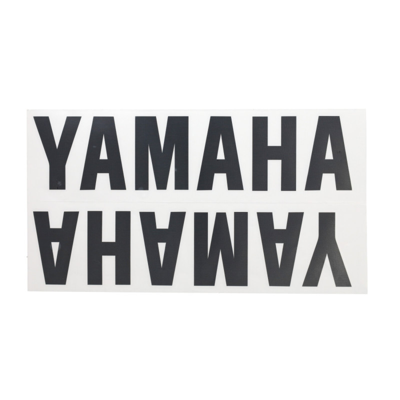sticker woord [yamaha] onderspoiler zwart 2-delig aerox