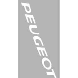 sticker word [peugeot] white 2-parts