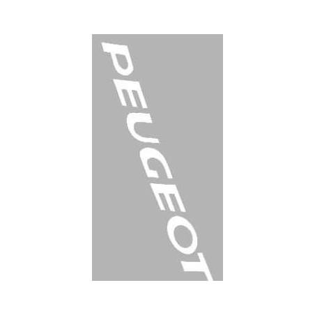 sticker word [peugeot] white 2-parts