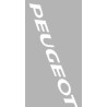 sticker woord [peugeot] wit 2-delig