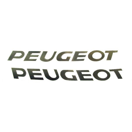 sticker woord [peugeot] zwart 2-delig
