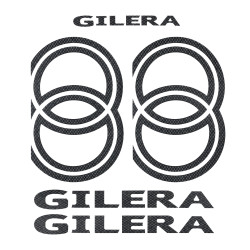 stickerset carbon 5-delig gilera, runner 50/125/180/200