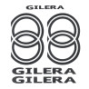 sticker set carbon 5-parts gilera, runner 50/125/180/200