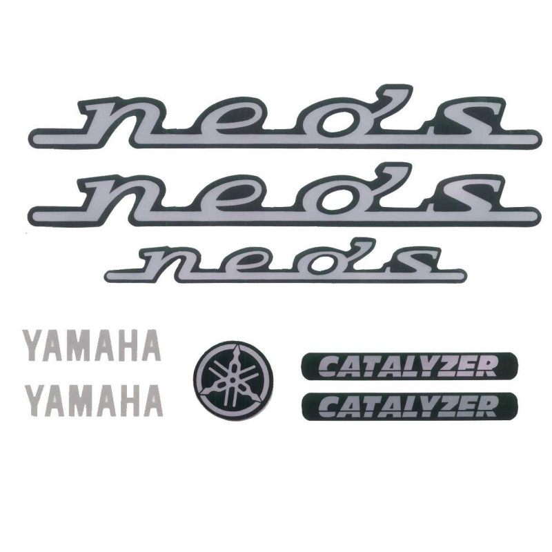 sticker set black 7-parts neo