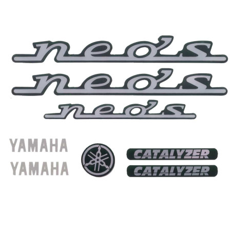 stickerset zwart 7-delig neo