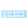 sticker woord [gilera] wit 2-delig citta, gilera, runner 50/125/180/200