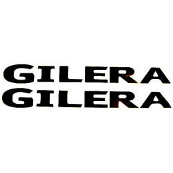 sticker woord [gilera] zwart 2-delig citta, gilera, runner 50/125/180/200