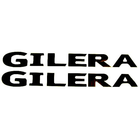 sticker woord [gilera] zwart 2-delig citta, gilera, runner 50/125/180/200