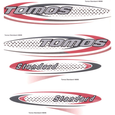 stickerset tomos rood/zwart/zilver standard 080091