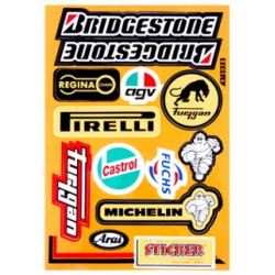sticker set Falko sponsor agv/arai/bridgestone/castrol/pirelli/regina 12-parts universal 982028