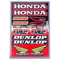 sticker set Falko sponsor dunlop/honda/hrc red 14-parts universal 982034