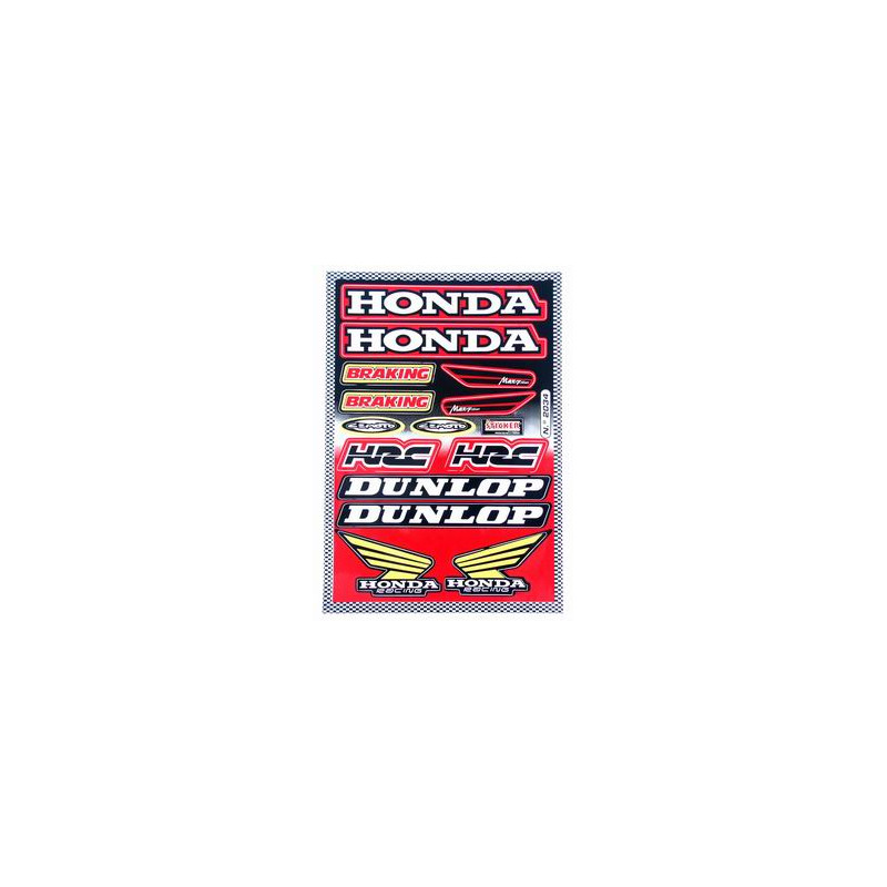 stickerset falko sponsor Dunlop/Honda/HRC rood 14-delig universeel 982034