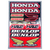 sticker set Falko sponsor dunlop/honda/hrc red 14-parts universal 982034