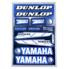 stickerset falko sponsor Dunlop/Max air/Yamaha blauw 11-delig universeel 982035