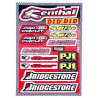 sticker set Falko sponsor bridgestone/renthal/showa/splitfire red 15-parts universal 982036