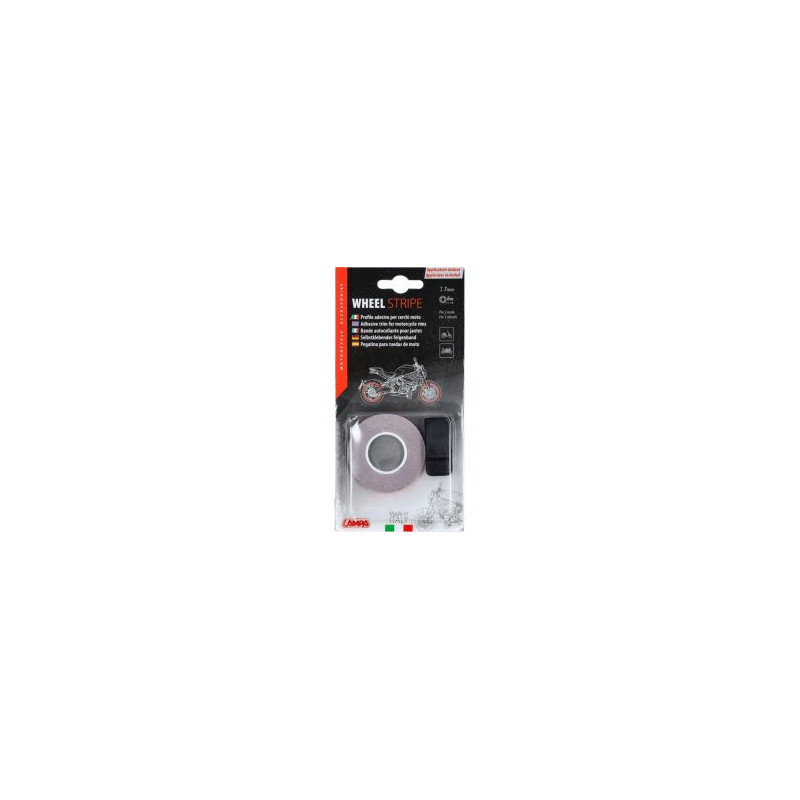 sticker lampa wielbies reflecterend + montage-adapter 7mm rood 90529