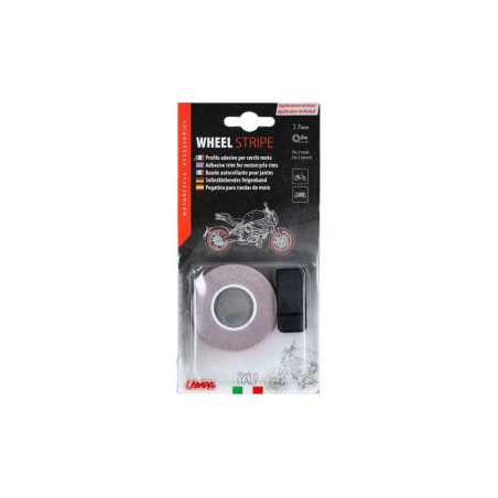 sticker lampa wielbies reflecterend + montage-adapter 7mm rood 90529