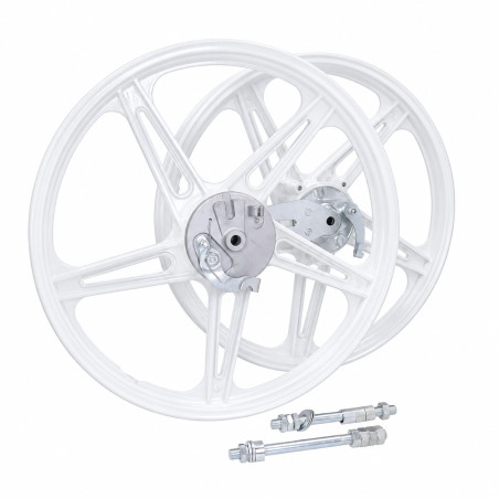 wheel set Fast Arrow complete 5-spoke Peugeot 17 inch white 103, 103spx