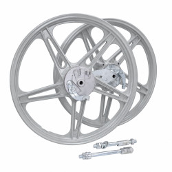 wheel set Fast Arrow complete 5-spoke Peugeot 17 inch grey 103spx, 103