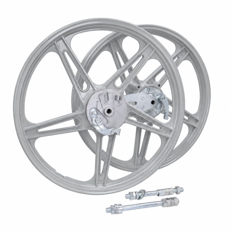 wheel set Fast Arrow complete 5-spoke Peugeot 17 inch grey 103spx, 103
