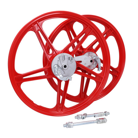 wheel set Fast Arrow complete 5-spoke Peugeot 17 inch red 103spx, 103