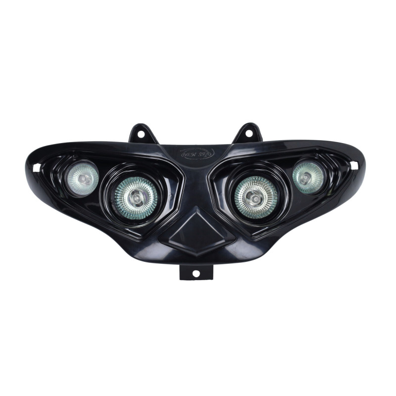 headlight unit halogen 4 lights 4 lamps 50/125/180 black Gilera Runner 50/125/180
