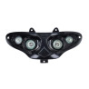 koplampunit halogeen 4 lampen zwart gilera runner 50/125/180