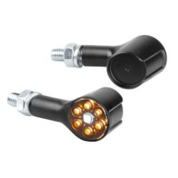 knipperlichtset lampa led voorzijde Magnifier 8mm oranje universeel 91626