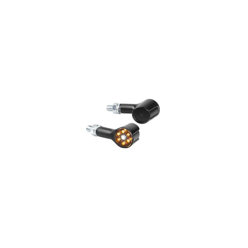 knipperlichtset lampa led voorzijde Magnifier 8mm oranje universeel 91626