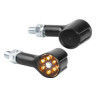knipperlichtset lampa led voorzijde Magnifier 8mm oranje universeel 91626