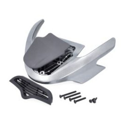 rear spoiler complete (+ grille + cover) silver Gilera Runner 50/125/180