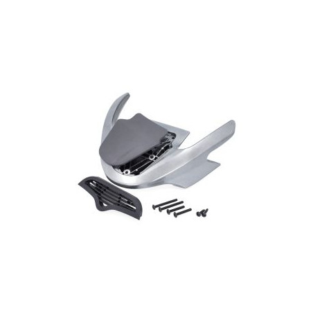 achterspoiler compleet (+ rooster + afdekkapje) SP PRO zilver gilera runner 50/125/180