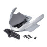 rear spoiler complete (+ grille + cover) silver Gilera Runner 50/125/180
